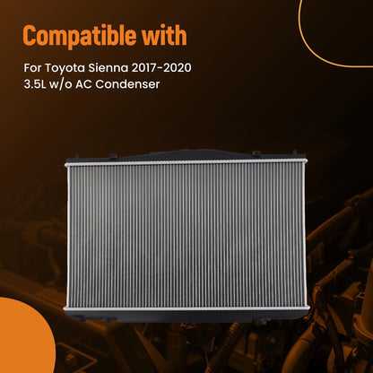 Aluminum Engine Radiator for Toyota Sienna 2017–2020 (3.5L)