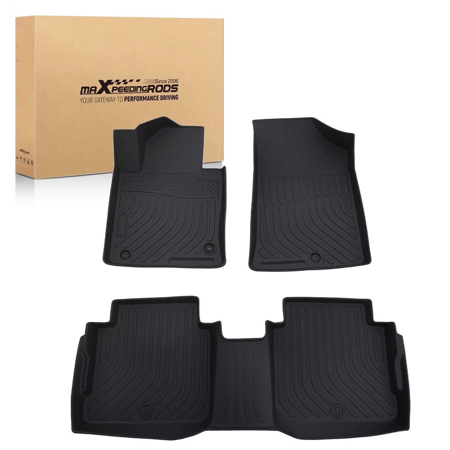 All-Weather TPE Rubber Floor Mats for Kia Optima & Hyundai Sonata (2015–2020)