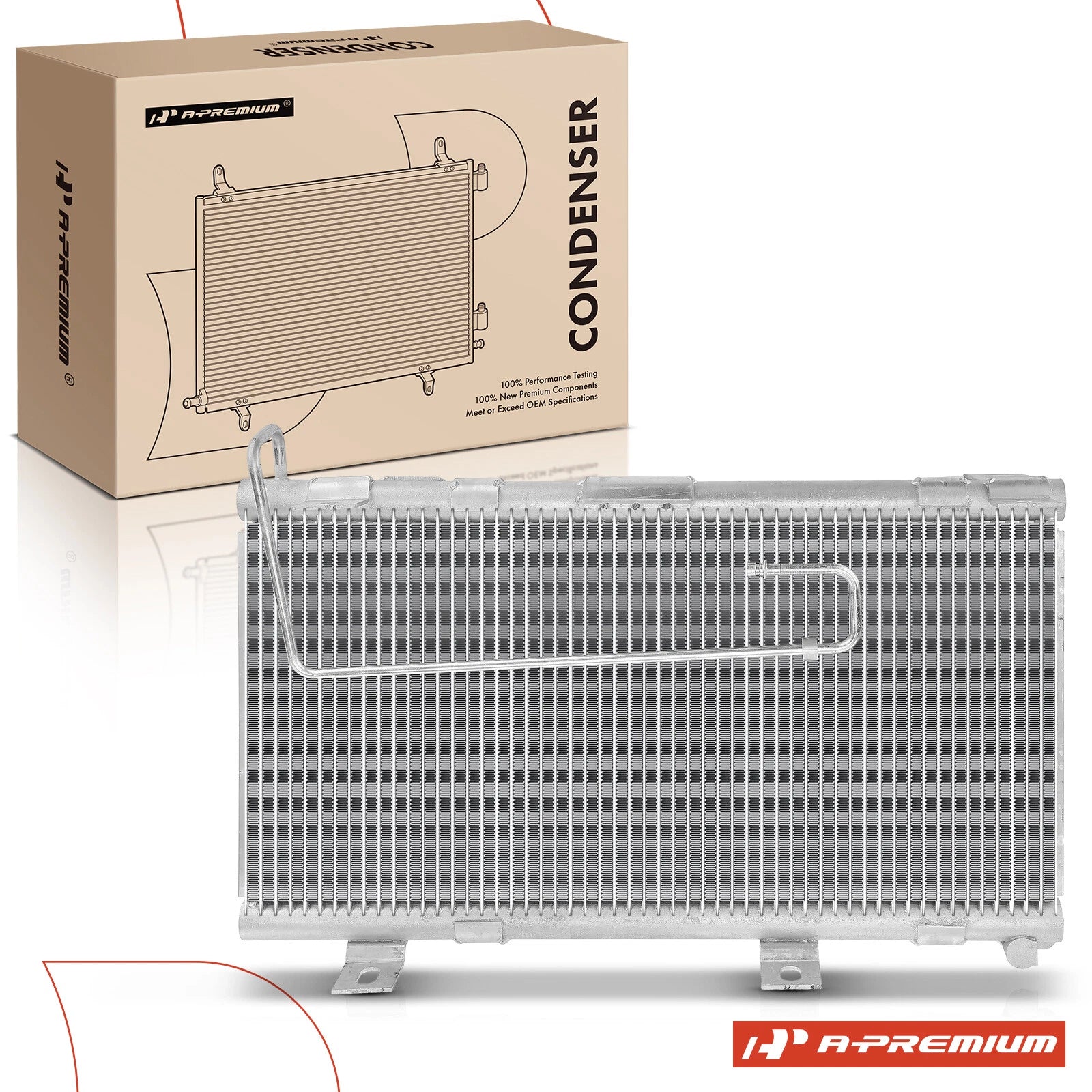A/C Condenser with Bracket for Chevy GMC T6500 T7500 T8500 (2004–2009)