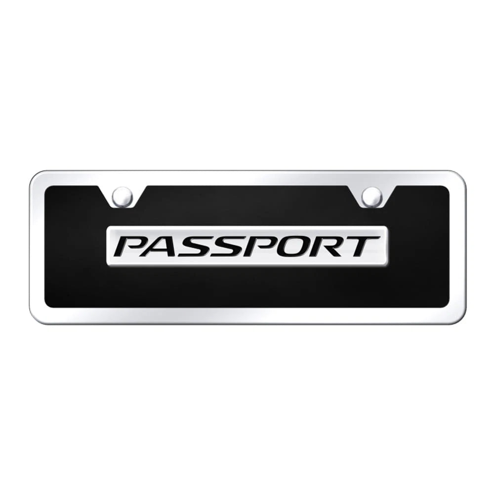 Black/Chrome Acrylic Mini License Plate Kit for Honda Passport