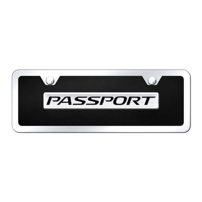 Black/Chrome Acrylic Mini License Plate Kit for Honda Passport