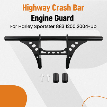 Black Highway Crash Bar Engine Guard for Harley Sportster (2004–)