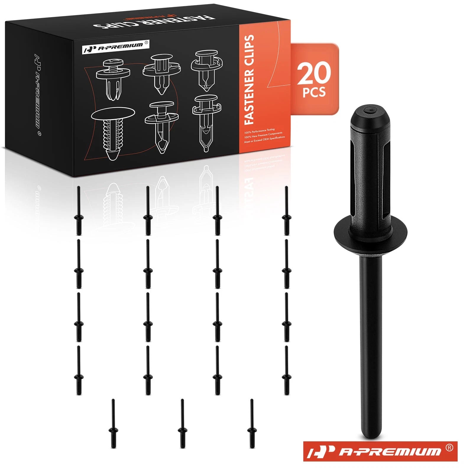20x Nylon Front Bumper Cover Rivet Clips for Chevrolet