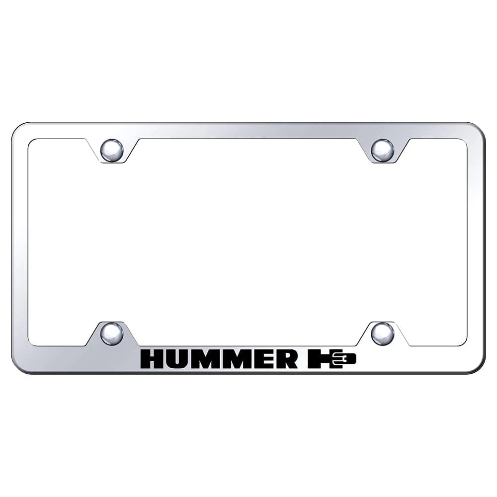 Stainless Steel Wide Body License Plate Frame -Officially Licensed for Hummer H3