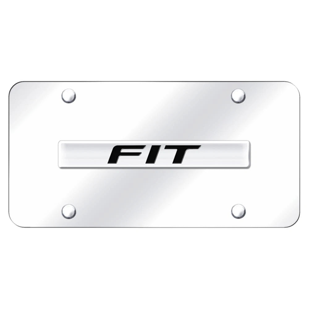 Chrome Name on Chrome License Plate - Officially Licensed for Honda Fit