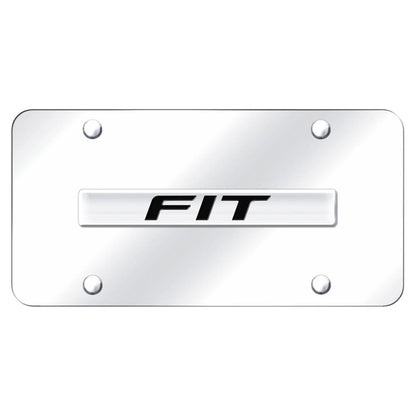 Chrome Name on Chrome License Plate - Officially Licensed for Honda Fit