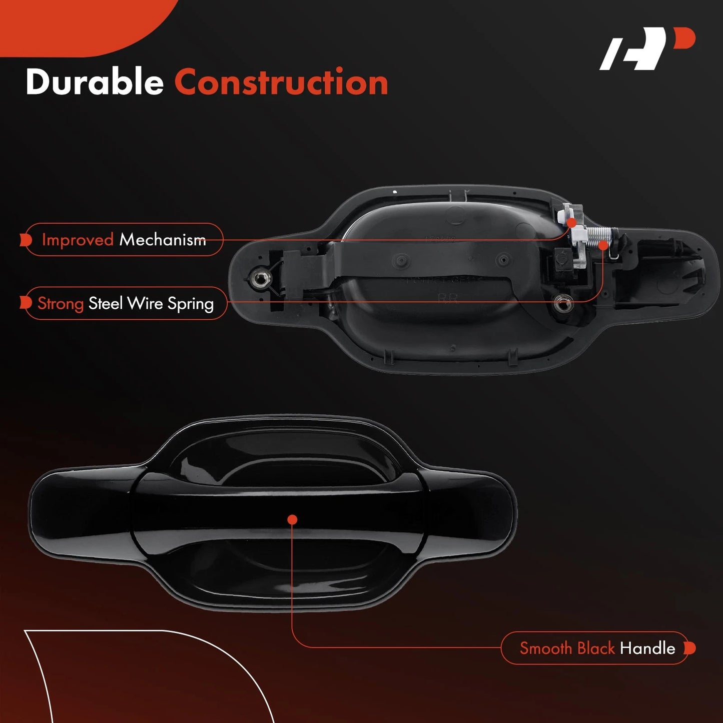 2X Rear Smooth Exterior Door Handle for Chevrolet Colorado (2004–2012)