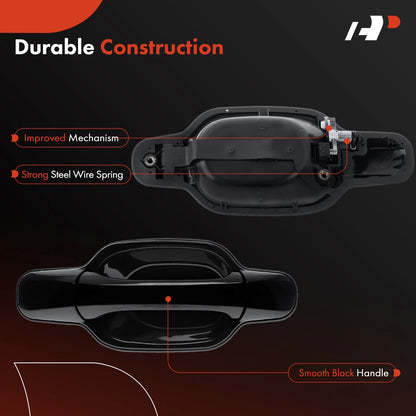 2X Rear Smooth Exterior Door Handle for Chevrolet Colorado (2004–2012)