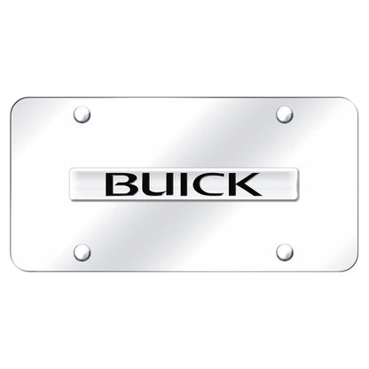 Chrome Name on Chrome License Plate - Officially Licensed for Buick