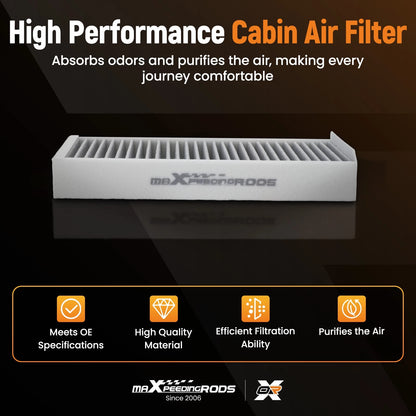 2-Pack Activated Carbon Cabin Air Filter for BMW 2 Series F46 (2017–2021)