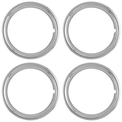 4 NEW 16" CHROME Steel Wheel Trim Rings Beauty Rims Glamour Ring Rim Edge Bands