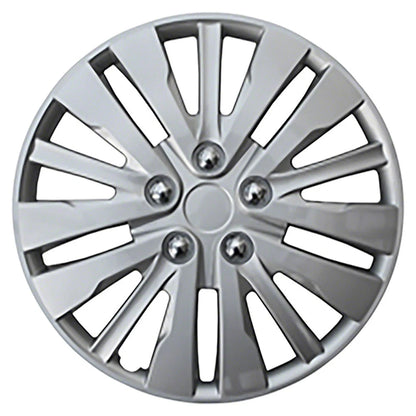 15 Inch 15 Spoke Silver Wheel Cover Hubcaps Replacement for Car (Universal)