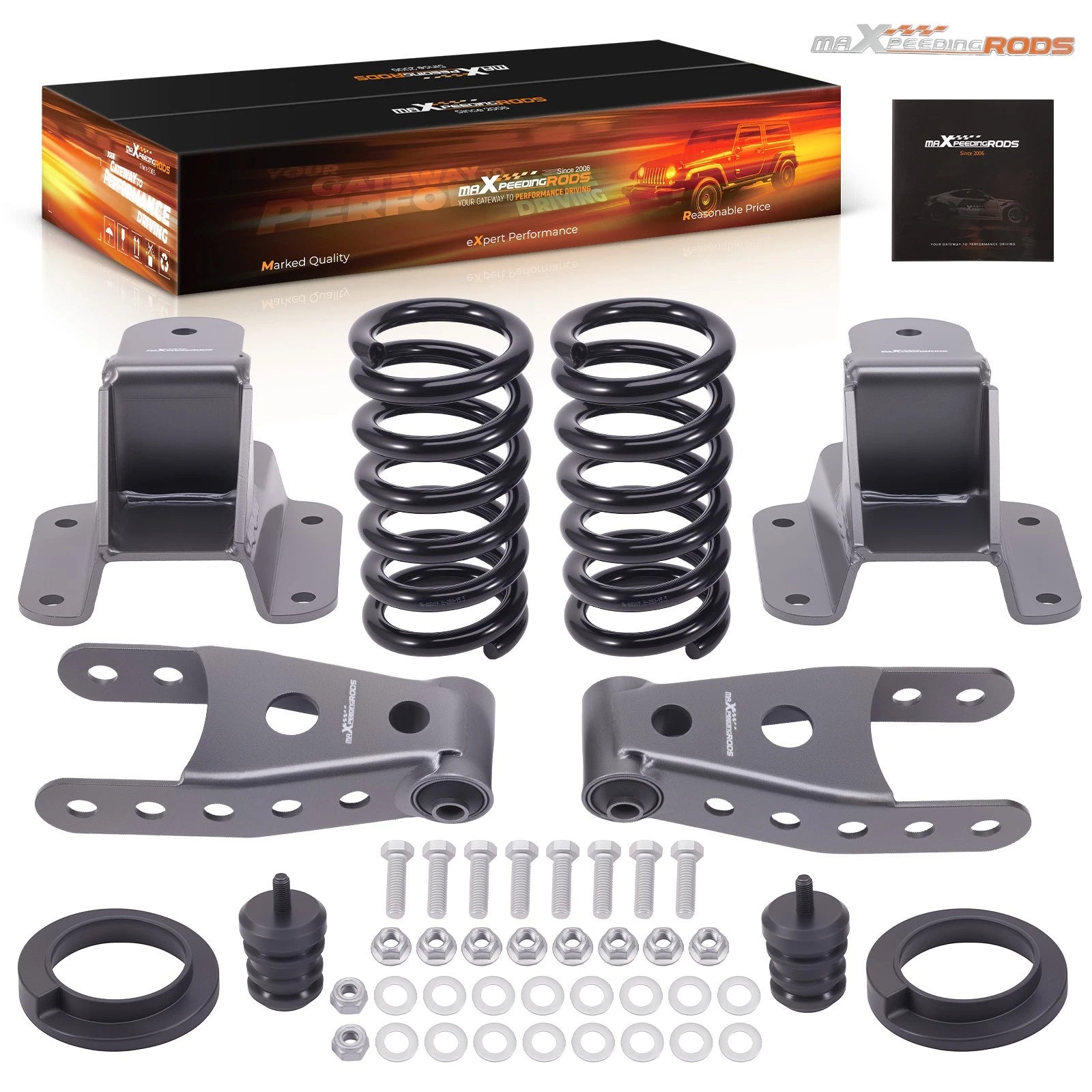 Front 2 in / Rear 4 in Lowering Kit for Dodge Ram 1500 2WD (1994–1999)