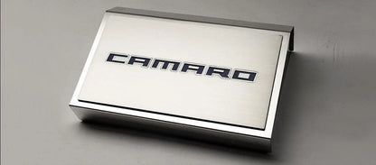 Top Plate w/Black Brushed "CAMARO" Inlay for 2016-20 Camaro w/ACC Fuse Box Cover