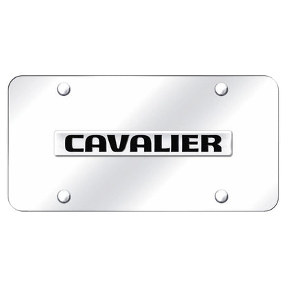 Chrome Name on Chrome License Plate - Officially Licensed for Chevrolet Cavalier