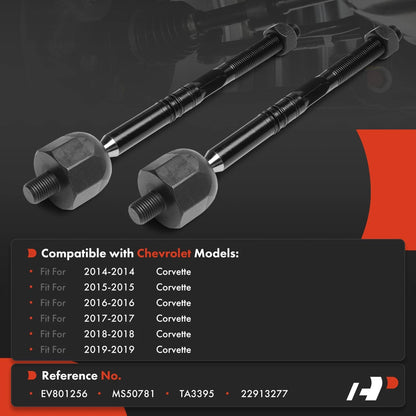 2X Inner Front Tie Rod End for Chevrolet Corvette (2014–2019)