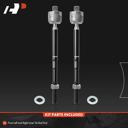 2X Front Inner Tie Rod for Chevy Silverado 1500 GMC Sierra 1500 (2019–2023)