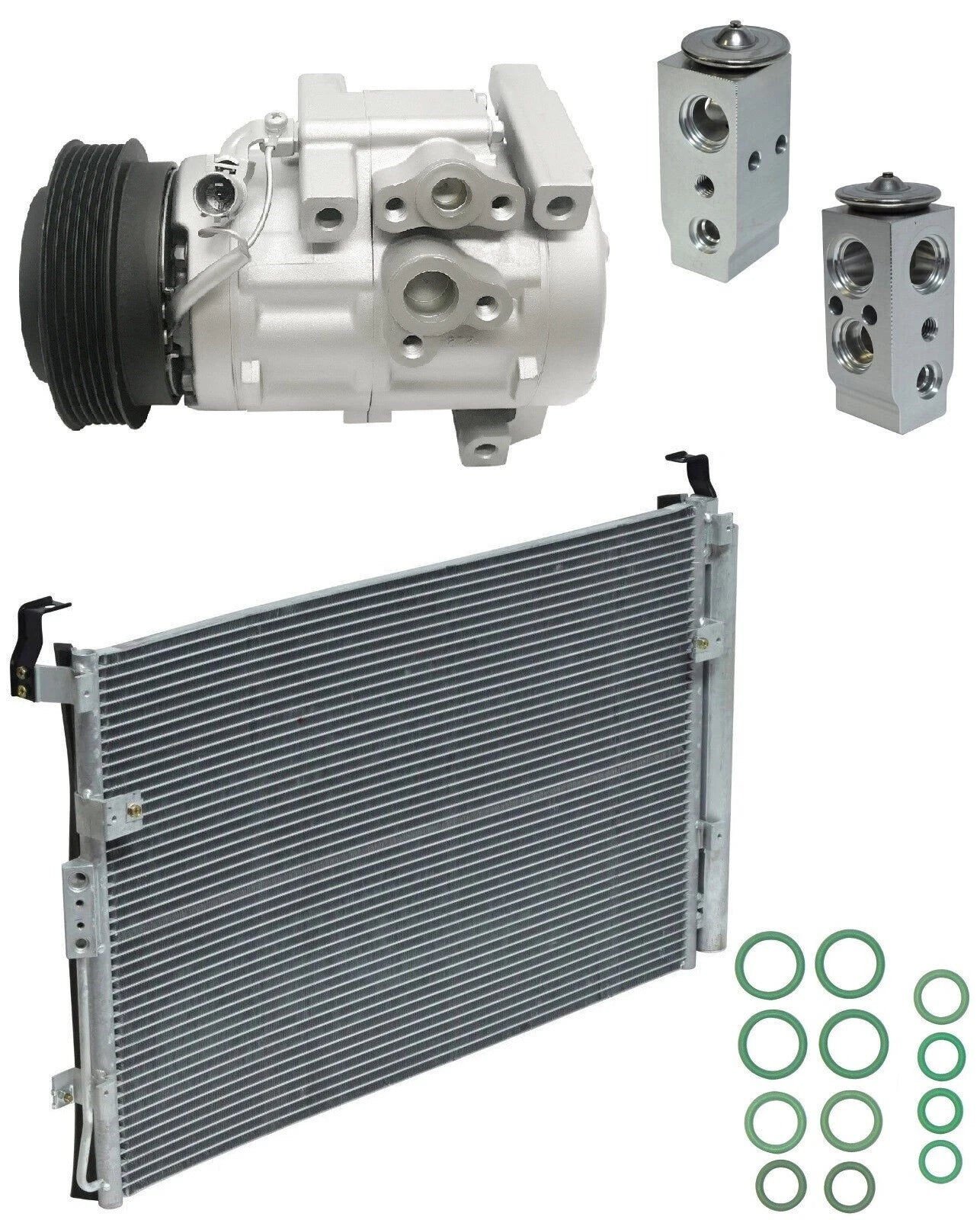A C Compressor Kit With Condenser for Hyundai Entourage 3.8L (2008–2008)