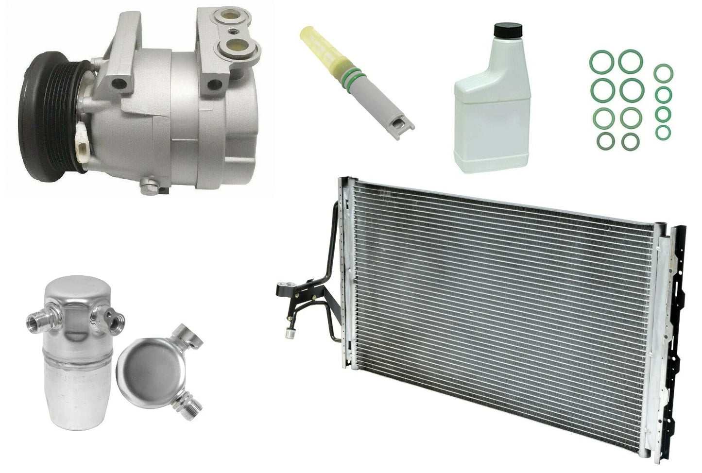 AC Compressor Kit with Condenser for Chrysler Town and Country (2008–2016)