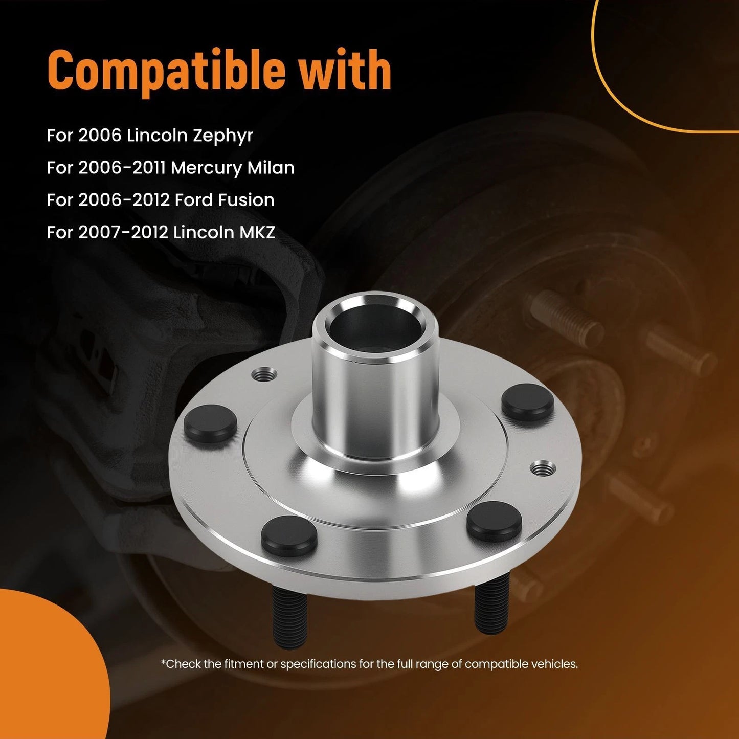 Front Wheel Hub Unit for Ford Fusion Lincoln MKZ Mercury Milan (2006–2012)