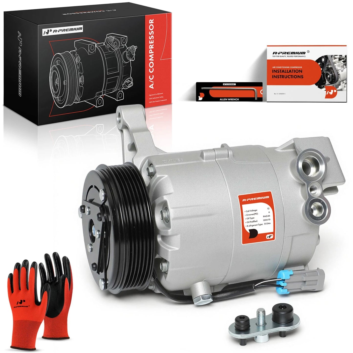 A/C Compressor with Clutch for Chevrolet Malibu, Impala (2006–2011)