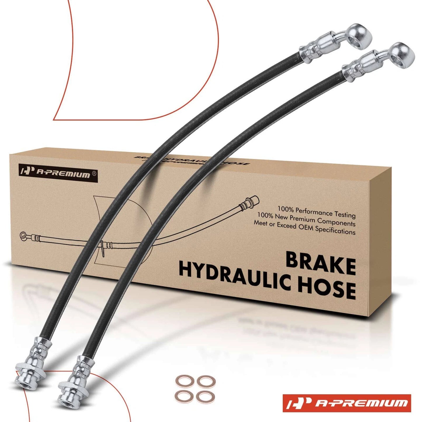 2X Front Brake Hydraulic Hose for Chevrolet W3500 Tiltmaster (1998–2002)