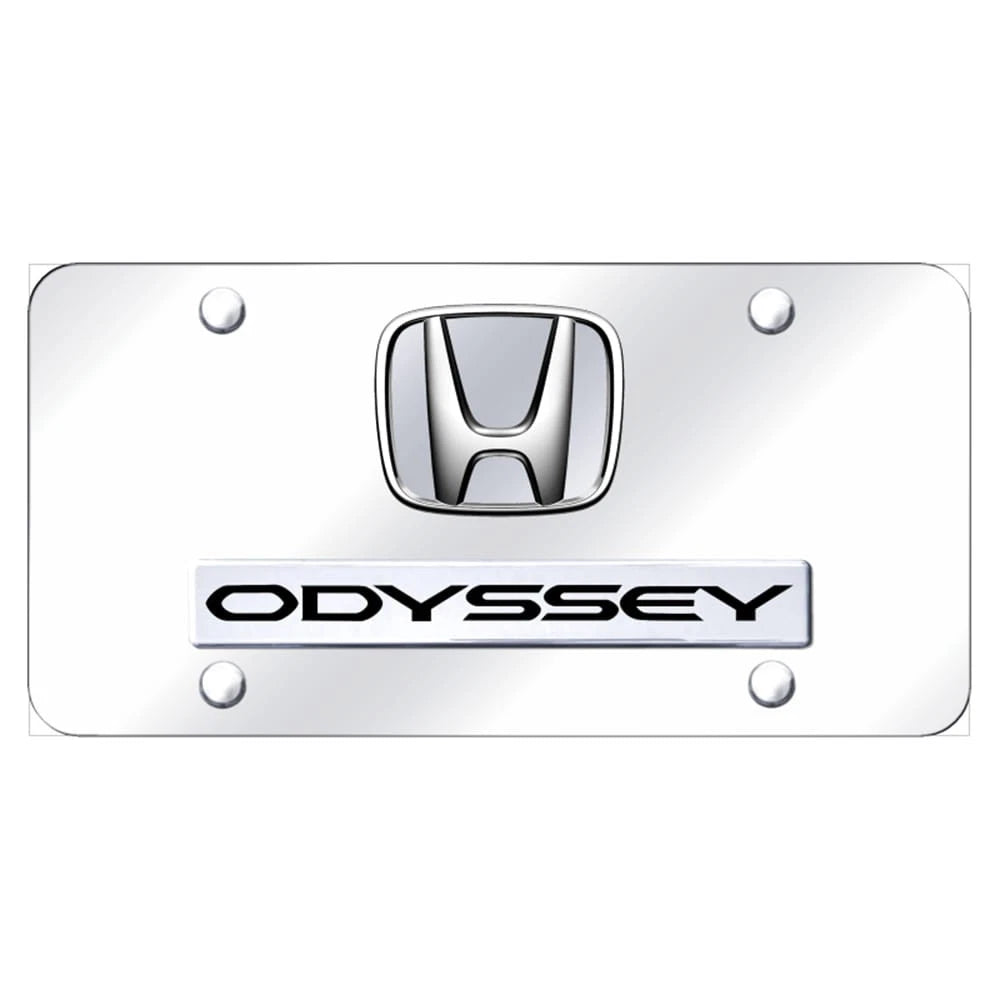 Dual Chrome Plain on Chrome License Plate -Officially Licensed for Honda Odyssey