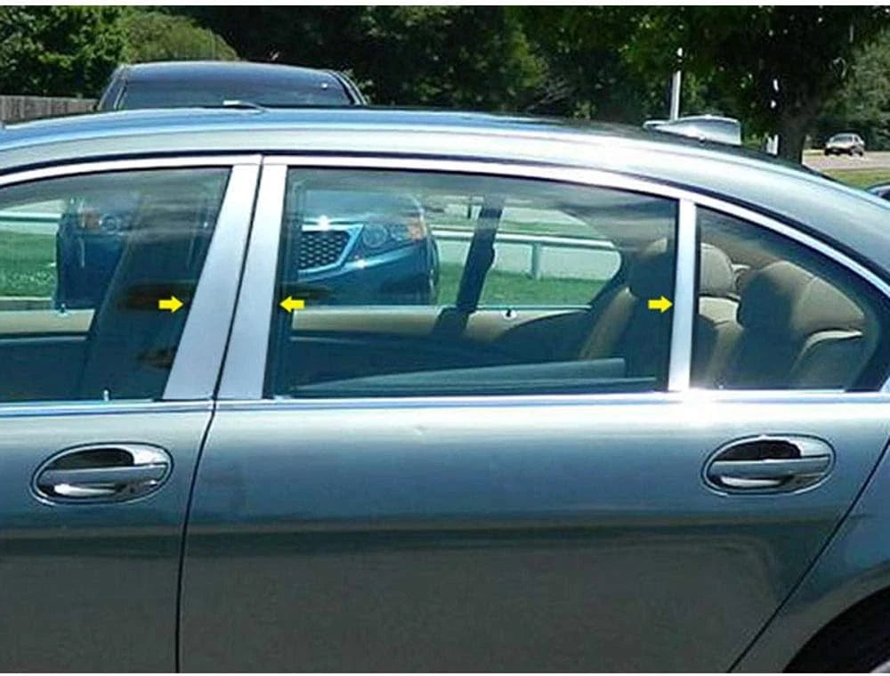 6pc. Luxury FX Chrome Pillar Post Trim for 2002-2008 BMW 7 Series