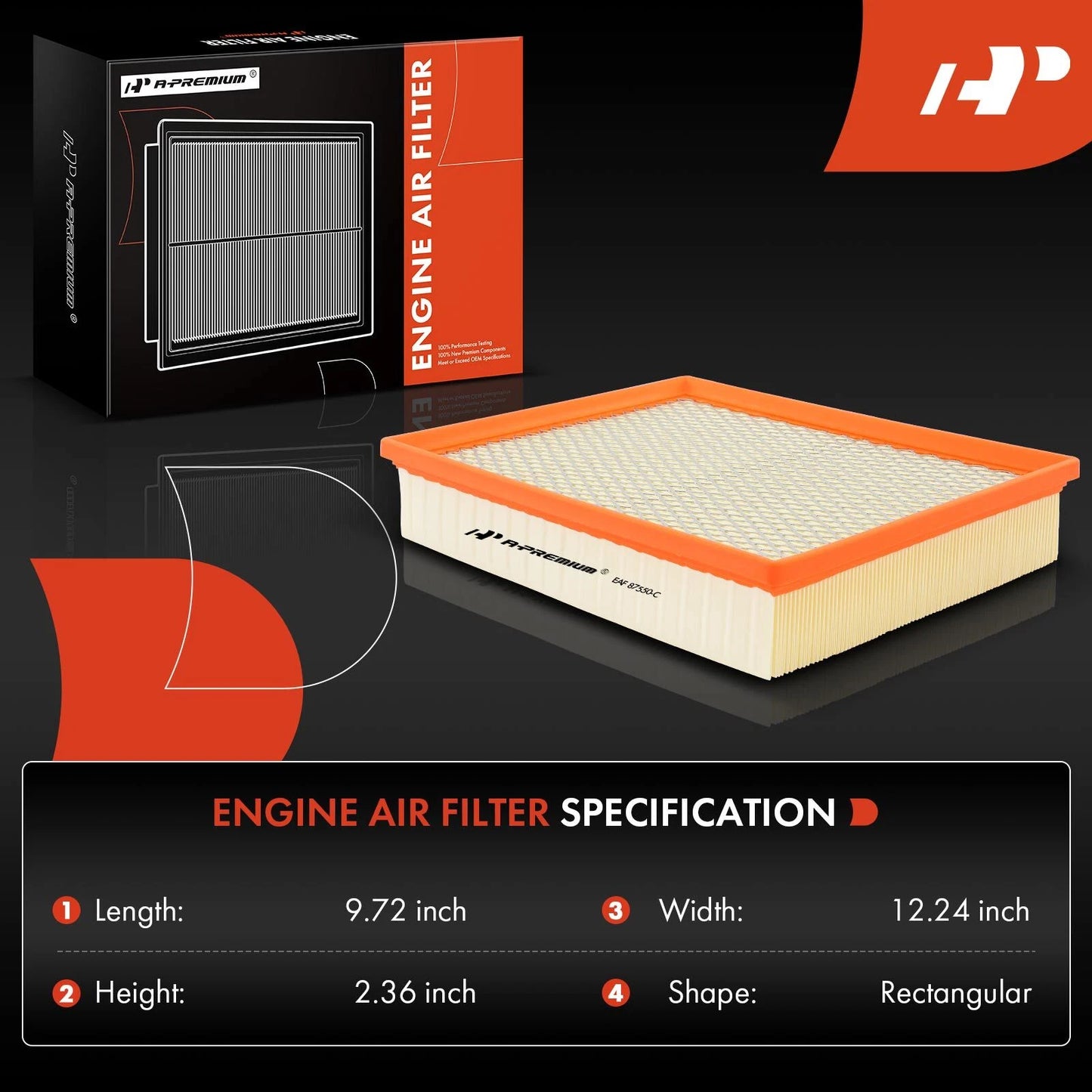 2X Engine Air Filter for Chevy Silverado 1500, GMC Sierra 1500 (1999–2018)