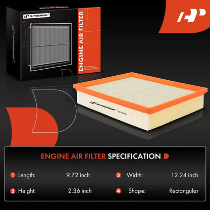 2X Engine Air Filter for Chevy Silverado 1500, GMC Sierra 1500 (1999–2018)