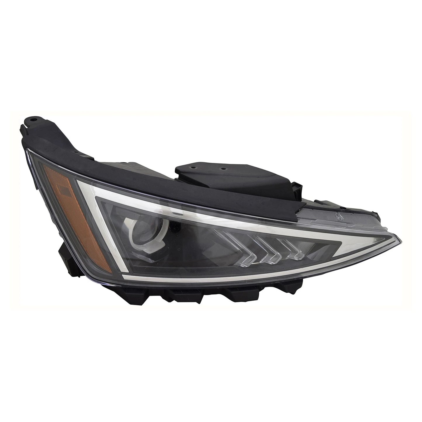 Replacement Passenger Halogen Headlight Assembly w/o LED Daytime Running Lamp
