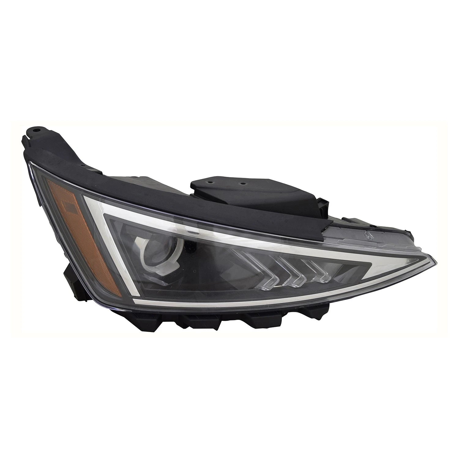 Replacement Passenger Halogen Headlight Assembly w/o LED Daytime Running Lamp