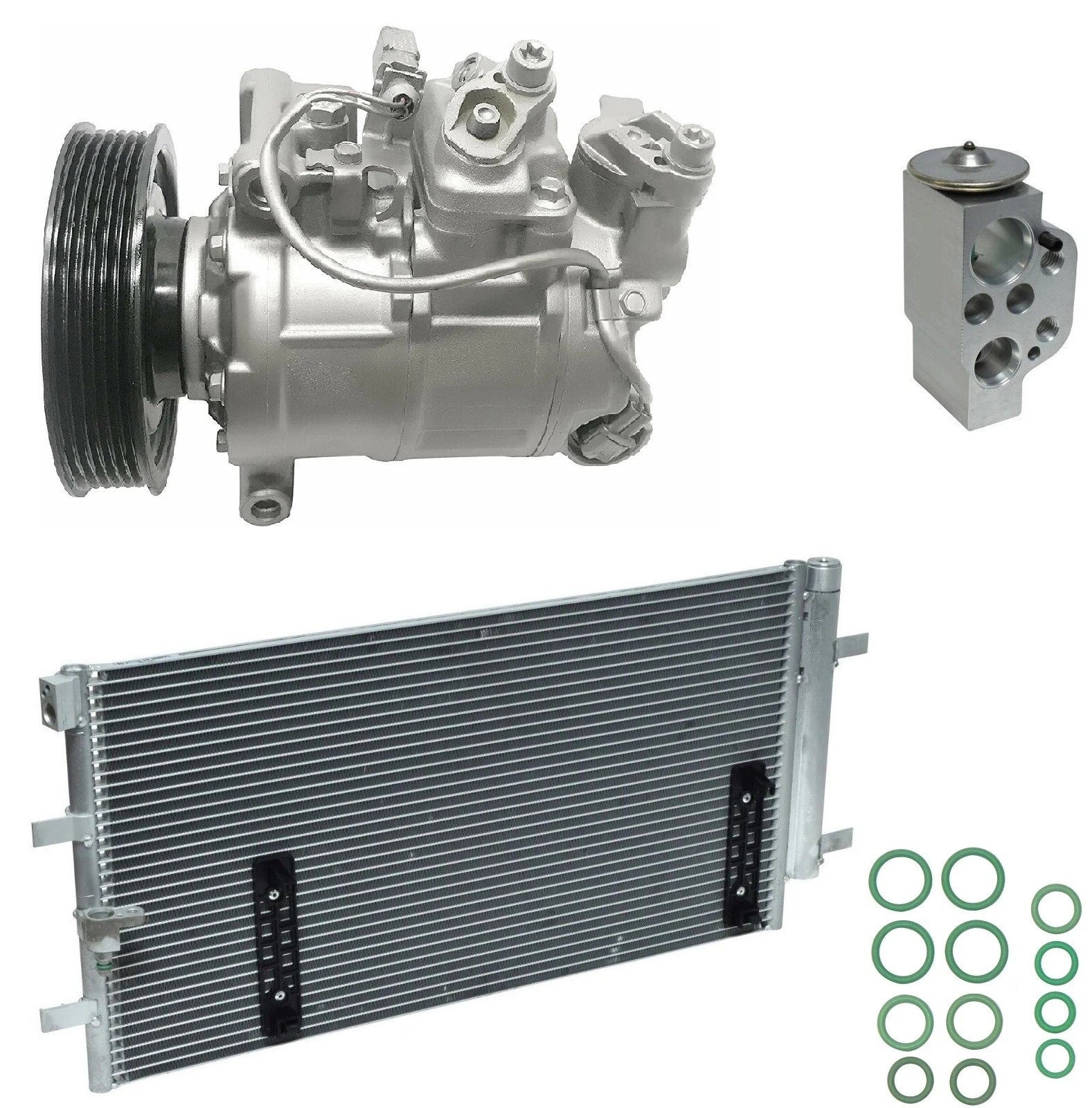 AC Compressor Kit with Condenser Replacement for Audi Q5 3.0L (2016–2016)