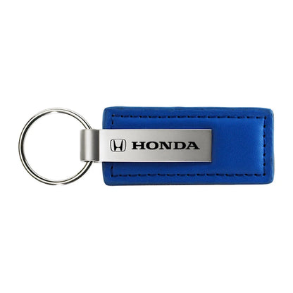 Blue Leather Keychain KC1543.HON - Officially Licensed for Honda