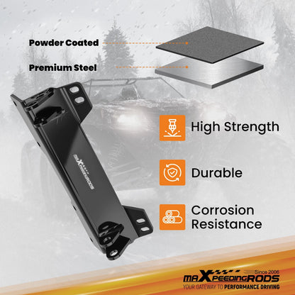 Durable Steel Plow Mount for Polaris Ranger XP 1000 (2018–2022) Black