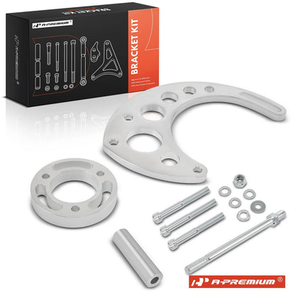 Aluminum Polished Alternator Bracket Kit for Chevy BBC V8 (GEN)