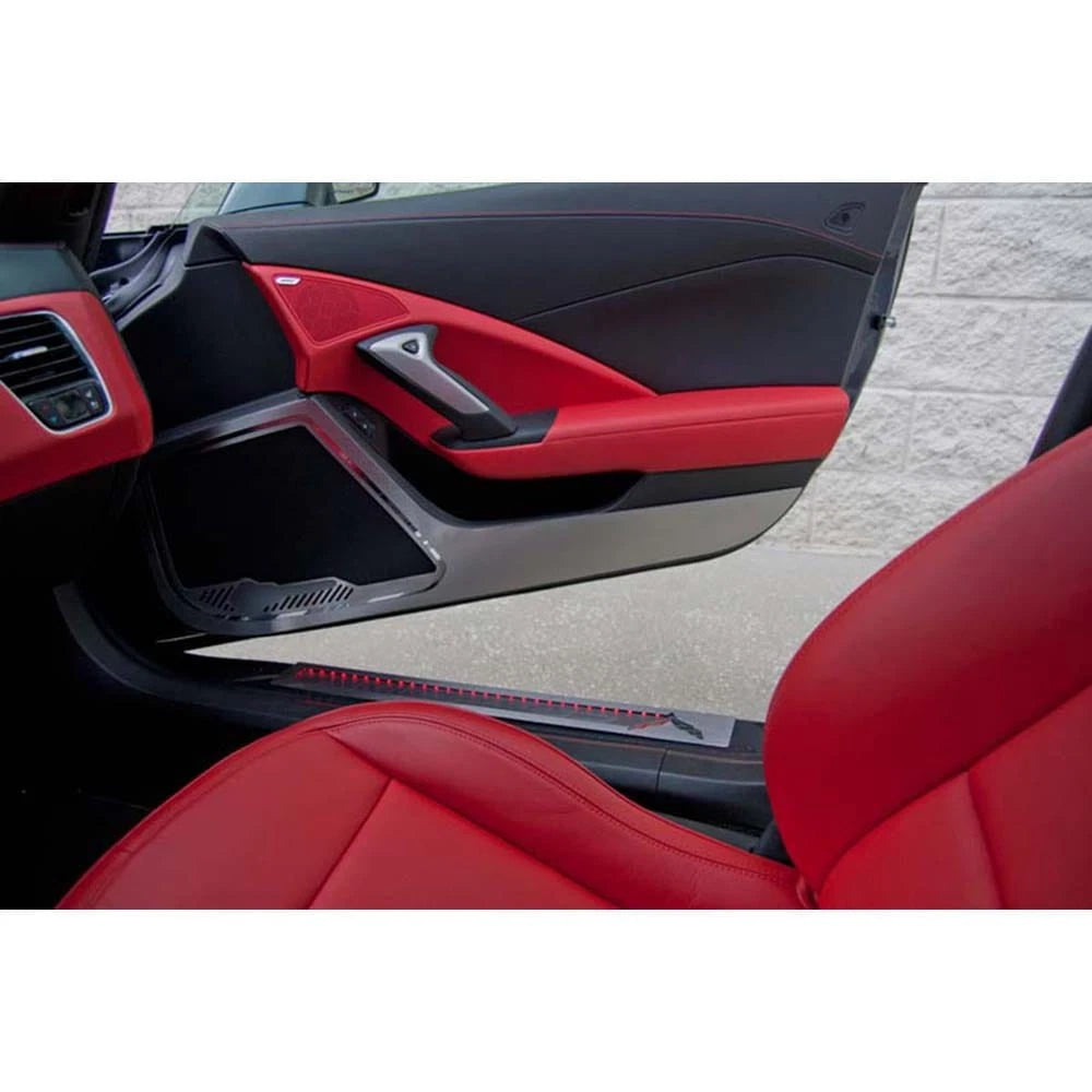 Door Guards w Black Vinyl Stingray Inlay for 2014–2019 Corvette