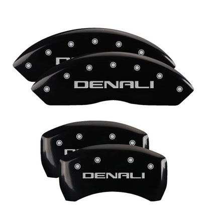 Caliper Covers Set of 4 Black Front for GMC Acadia (2017–2020)