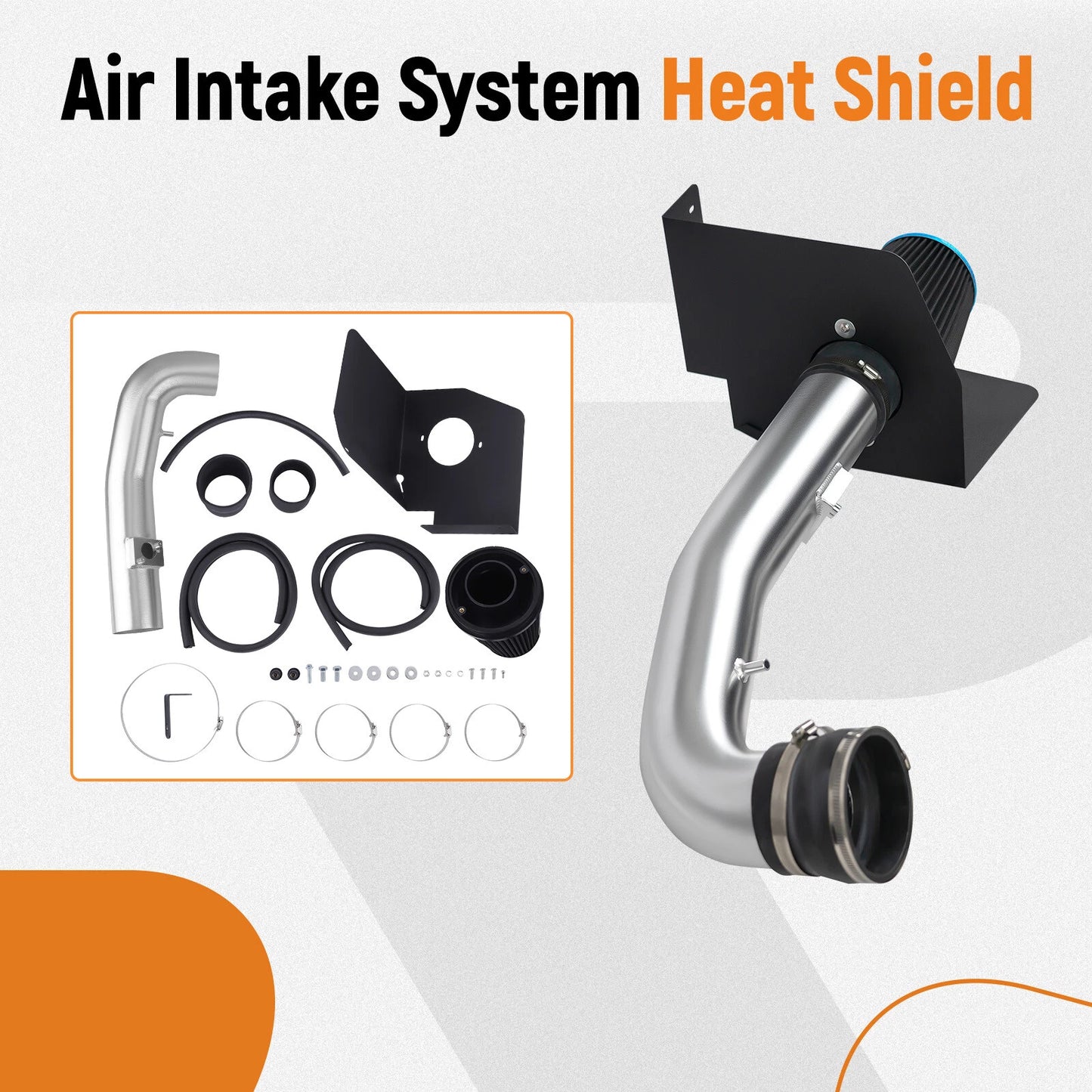 Cold Air Intake Kit and Heat Shield for Chevy GMC 1500 (2009–2014)