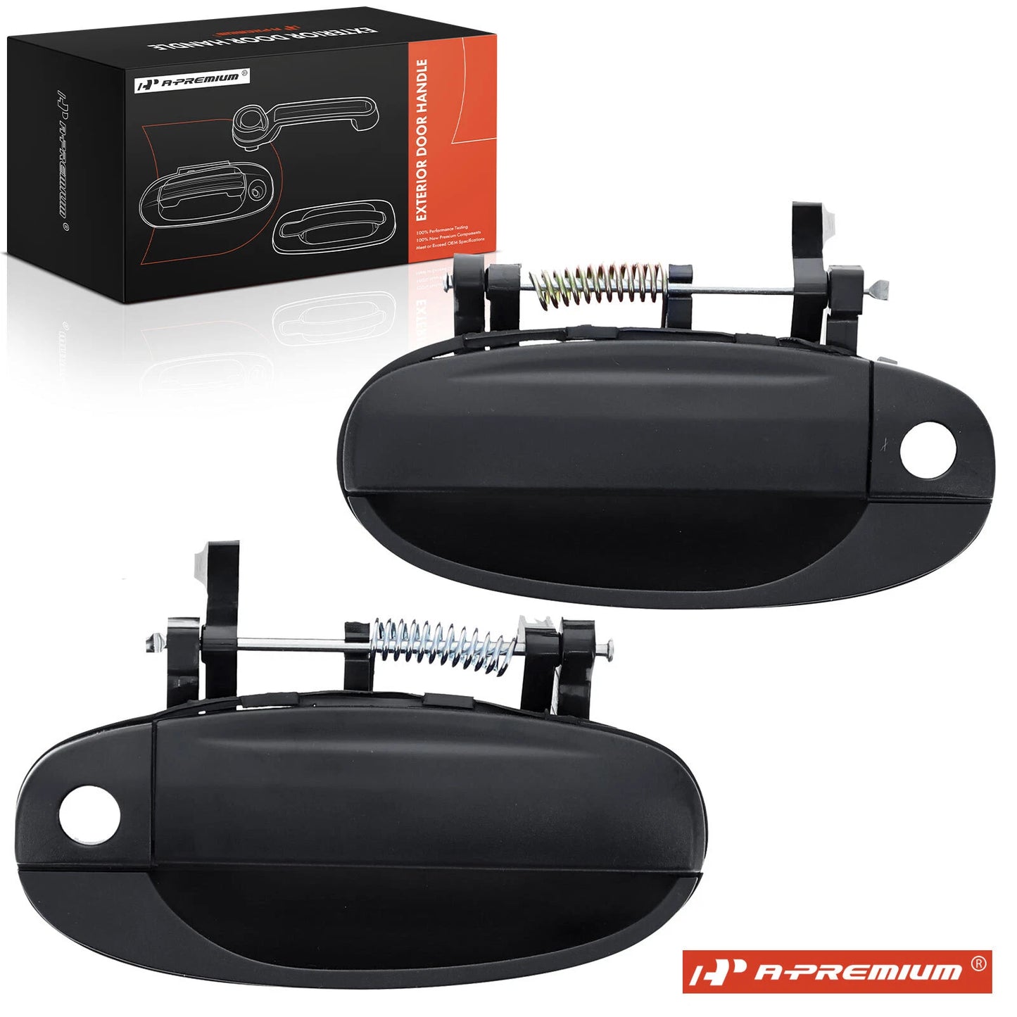 2X Front Exterior Door Handle with Keyhole for Chevrolet Aveo (2004)