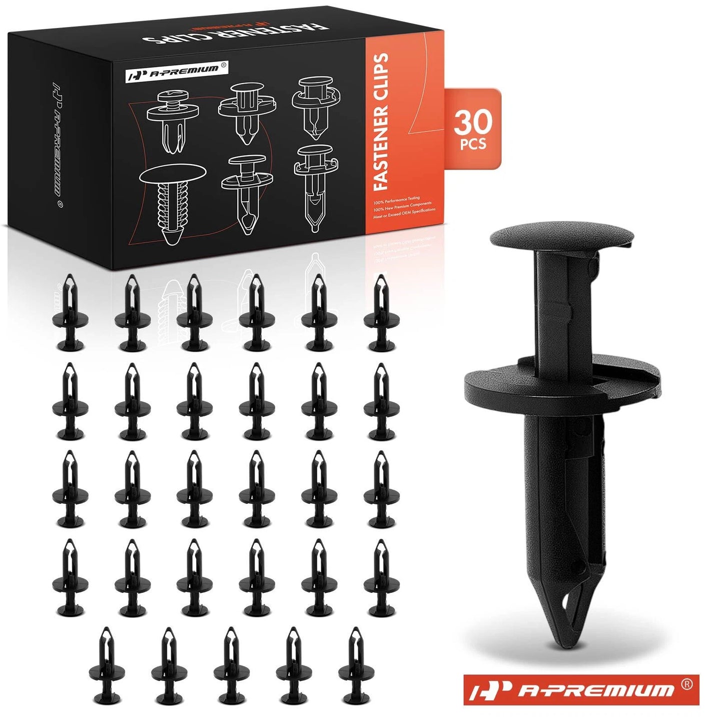 30 Pcs Nylon Retainer Clip Push-Type for GM Chrysler Chevy Jeep