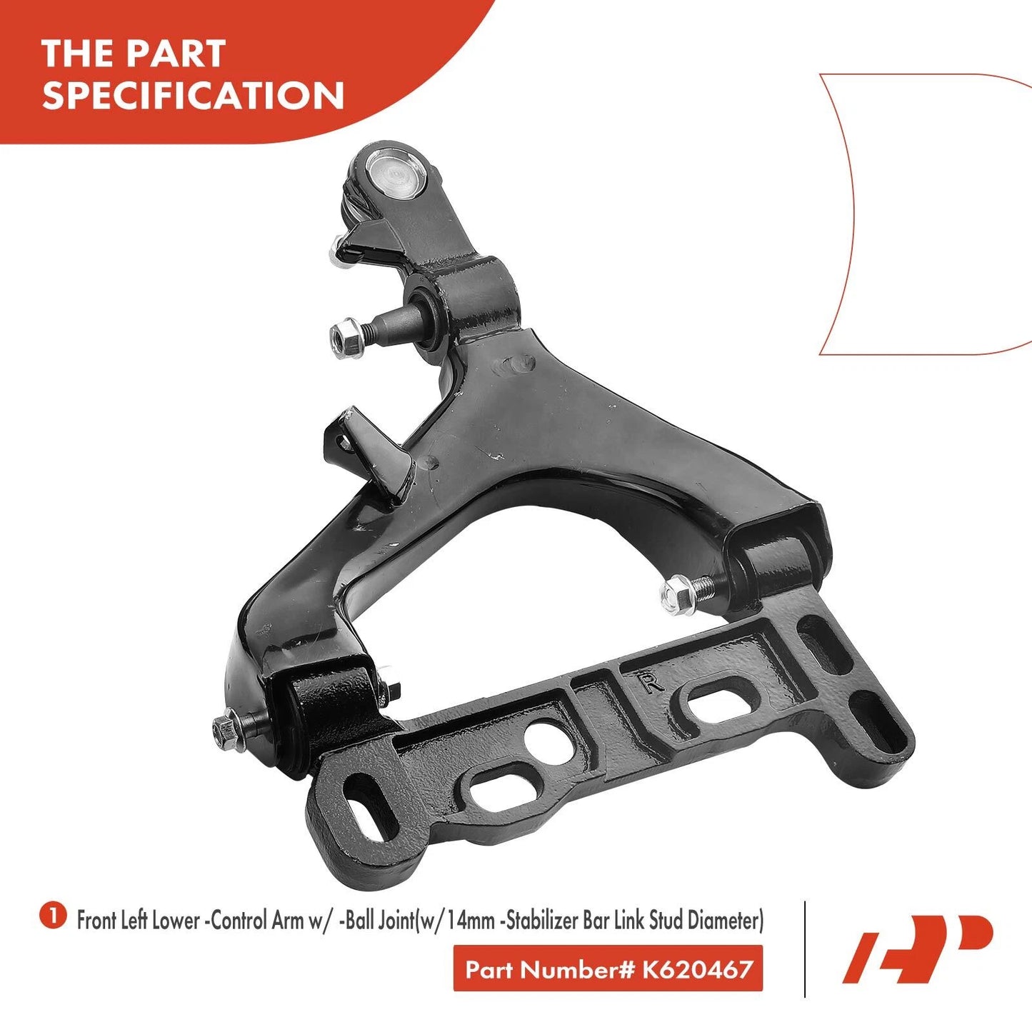 6x Front Control Arm with Ball Joint for Chevy Trailblazer (2004–2007)