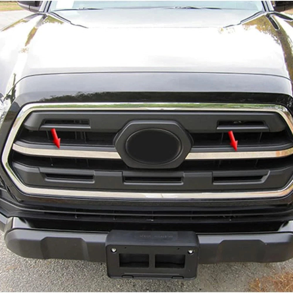 2pc Stainless Steel Grille Accent Trim for Toyota Tacoma (2016–2023)