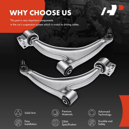 2X Front Lower Control Arm with Ball Joint for Chevrolet Malibu (2008–2012)