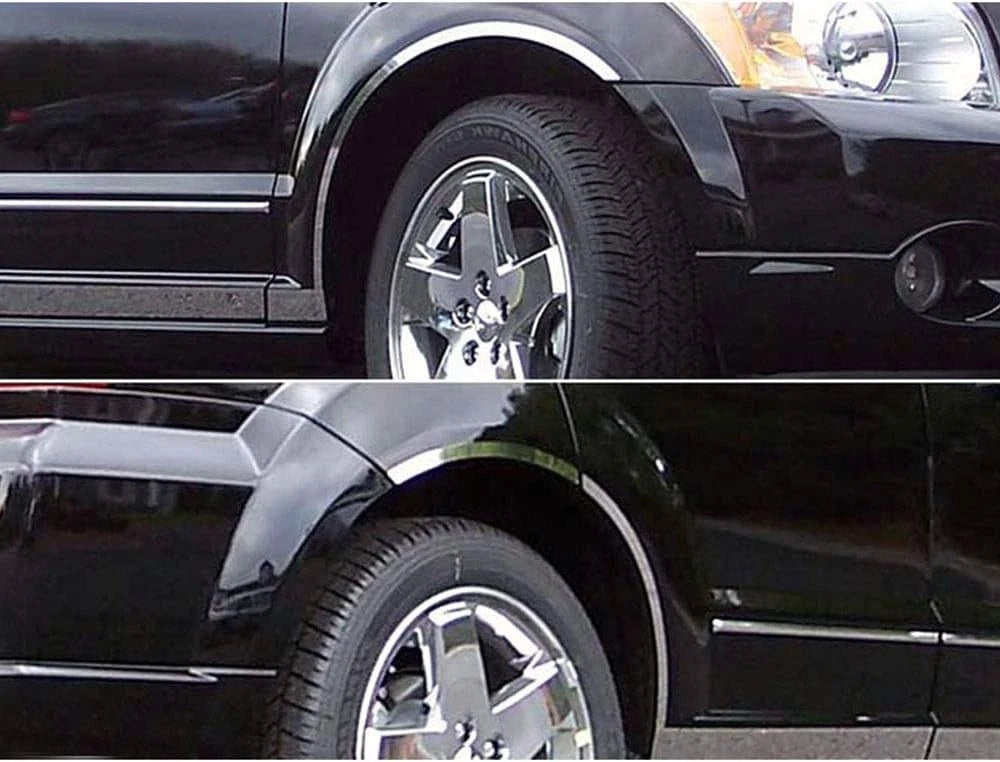 6p Luxury FX Chrome Fender Trim w/Gasket for 2007-2012 Dodge Caliber