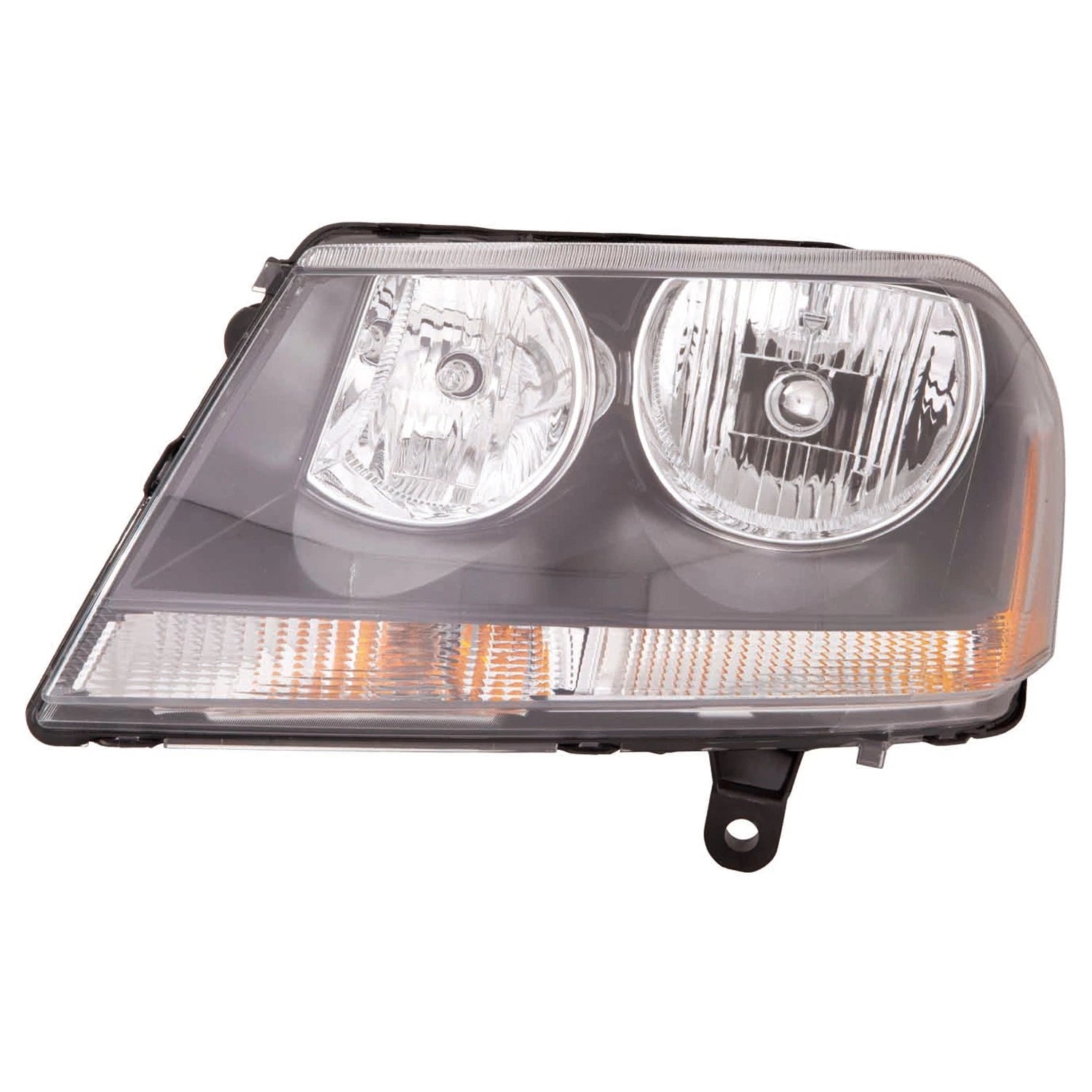 Driver Side Head Light Assembly w/Black Bezel for 2008-2014 Dodge Avenger