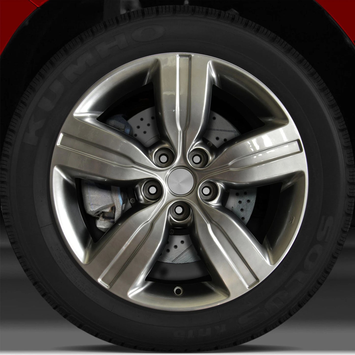 18x7 Factory Wheel (Hyper Smoked Silver Full Face Bright) for Kia Sorento