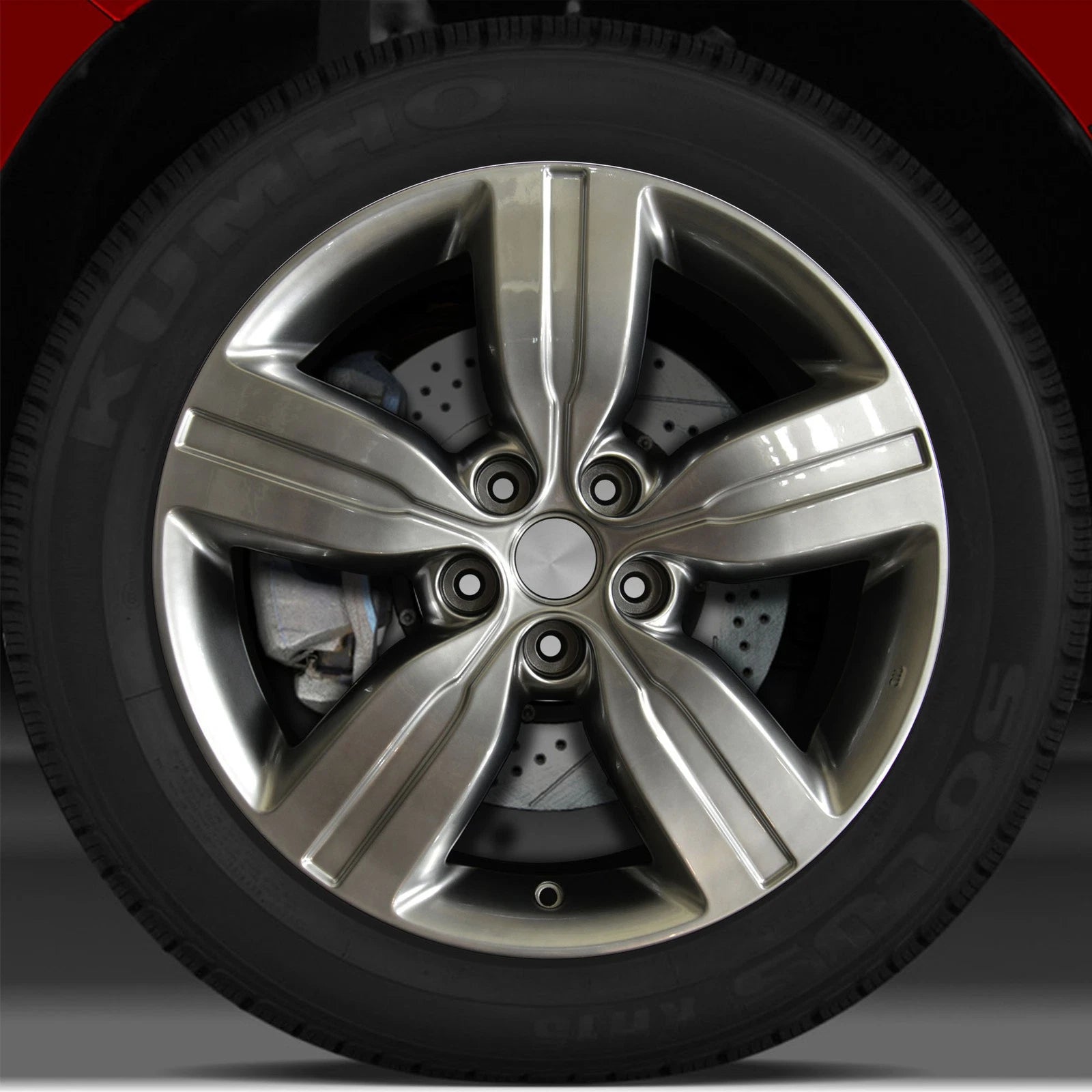 18x7 Factory Wheel (Hyper Smoked Silver Full Face Bright) for Kia Sorento