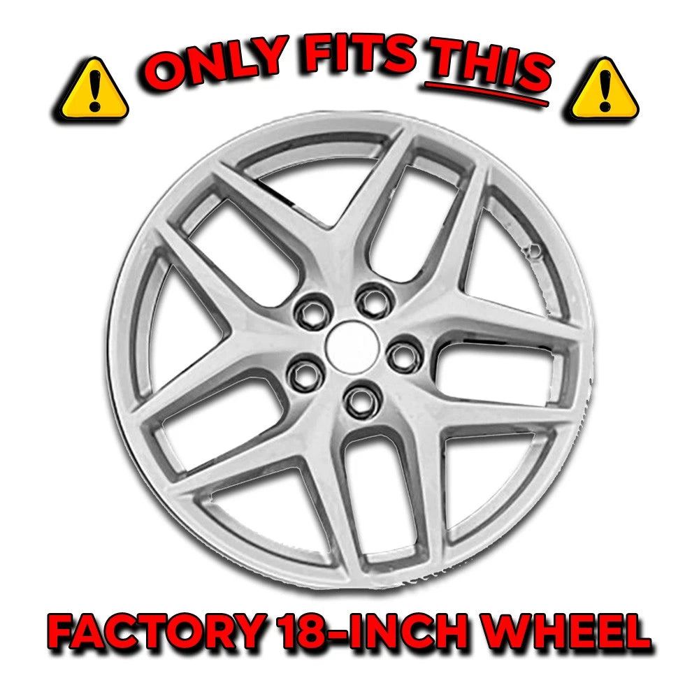 18 Inch Gloss Black Wheel Skins Replacement Set of 4 for Ford Edge (2021–2023)