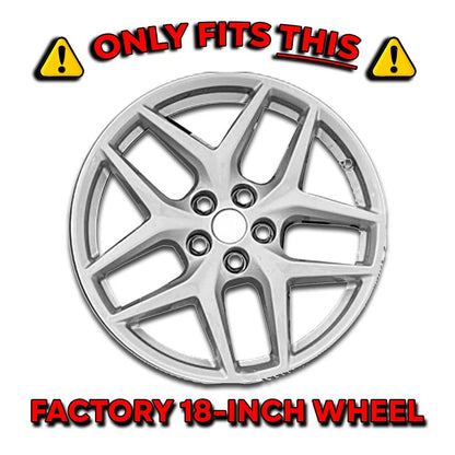 18 Inch Gloss Black Wheel Skins Replacement Set of 4 for Ford Edge (2021–2023)